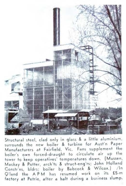 Photograph of the completed power station published in October 1954 (Source Cross Section, No 24, 1 Oct 1954-1).
